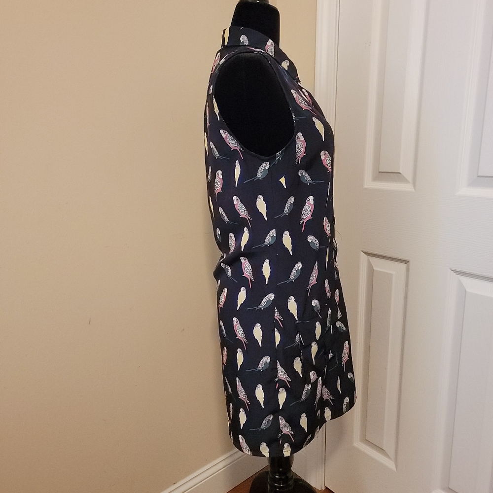 Banana Republic Factory Parrot Print Dress Size 8 - Picture 2 of 7